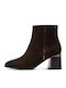 Braune Damen-Lederstiefeletten