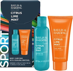Baylis & Harding Citrus Lime Mint Комплект за Почистване на лице и Почистване на тялото 2 бр