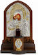 Electric Vigil Lamp Panagia Glykofilousa Wooden Frame 11.5x18cm