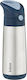 B.Box Stainless Steel Kids Thermos Water Bottle with Straw Non-Spill Blue 500ml