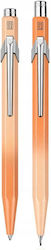 Caran D`arche Stiftset 849 und Druckbleistift 844 Caran D'ache Sunset Sky in einem orangefarbenen Etui
