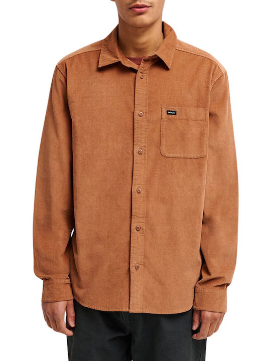 RVCA Langärmeliges Cordhemd Bombay Brown