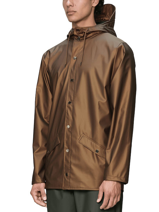 Rains Wasserdichte und Winddichte Jacke Braun