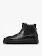 Schwarze Chelsea-Stiefeletten aus Leder