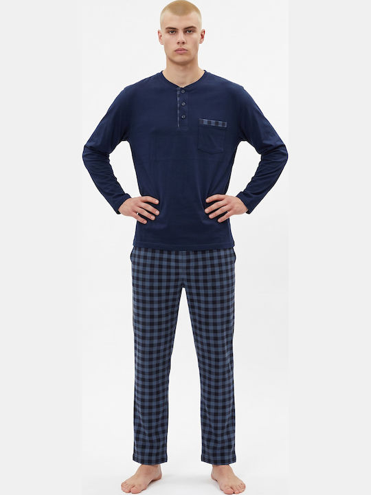 Pijamangel Winter Men's Pyjamas Blue