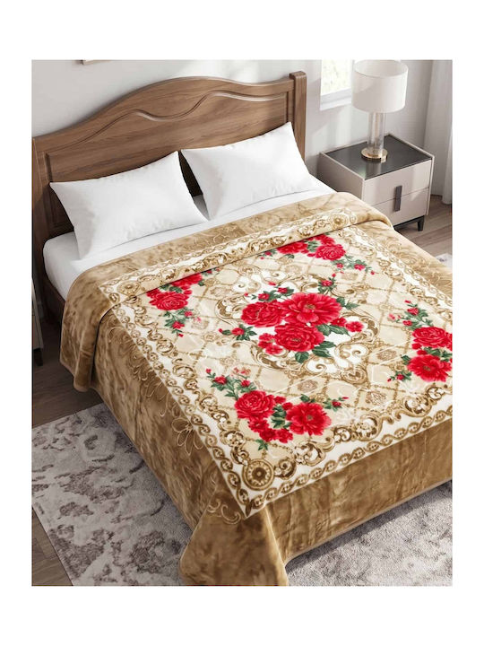 Olia Home Кадифено одеяло за спалня 220x240 см,...