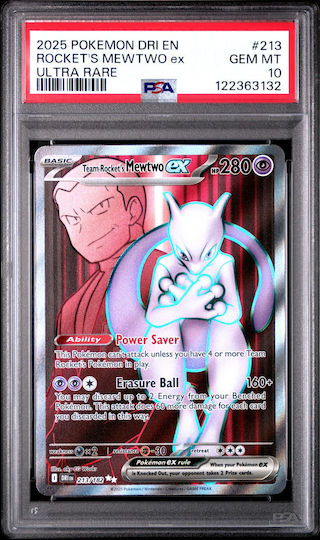 Team Rockets Mewtwo-ex Bestimmte Rivalen #213 PSA 10