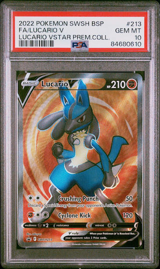 Lucario V Blakc Star Promos #213 Psa 10