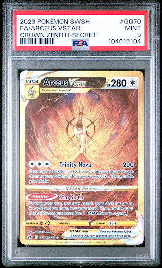 Arceus Vstar Crown Zenith #gg70 Psa 9