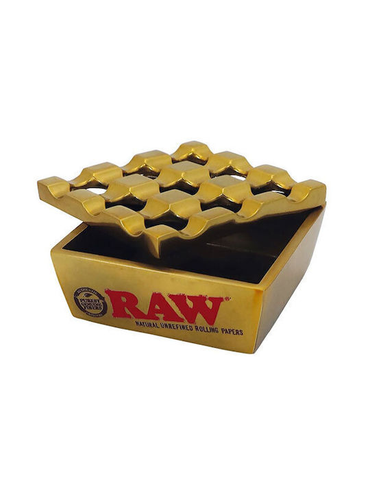 Raw Regal Метален пепелник 8x8cm Златист Raw Regal Метален пепелник 8x8cm Златист