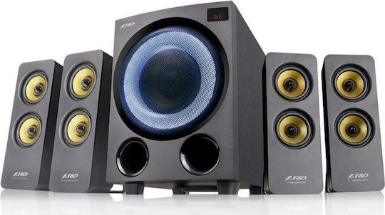 F7700X Wireless 4.1 Computer Speakers with Bluetooth and 80W Power Black