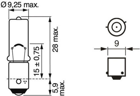 Bosch Λάμπες Αυτοκινήτου H6W-BAX9s Αλογόνου 12V 6W 10τμχ