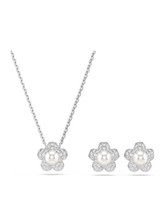 Swarovski Σετ με Κολιέ & Σκουλαρίκια με Πέτρες