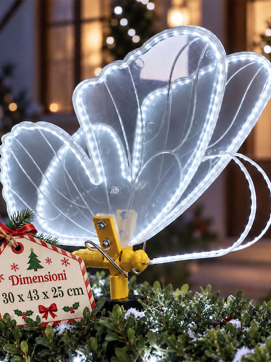 Bakaji Illuminated White Butterfly Christmas Fi...