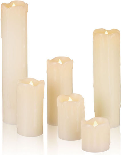 Relaxdays Lumânare LED Decorativă 6 Buc.