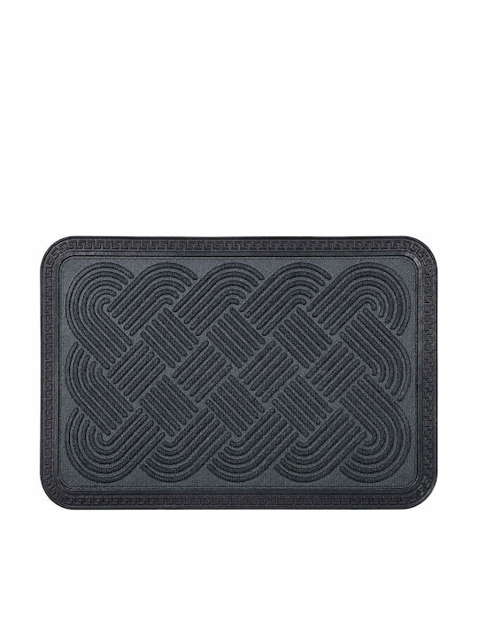 Relaxdays Covoraș de Intrare Negru 60x40cm cu G...