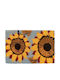 Relaxdays Covoraș de Intrare din Fibră de Cocos cu Suport Antiderapant Portocaliu 60x40 cm Grosime 15 mm