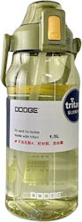 Plastic Kids Water Bottle with Straw Green 1500ml