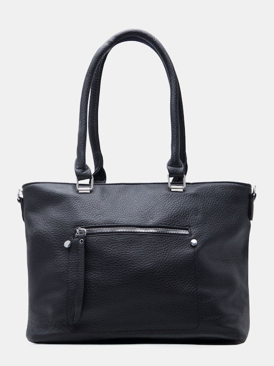 Schwarze Tote-Handtasche aus Stoff für Damen