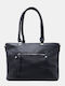 Schwarze Tote-Handtasche aus Stoff für Damen