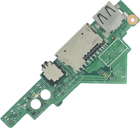 USB- und SD-Kartenleser- sowie Audioanschluss-Platine für Laptop Lenovo Ideapad 500s-14isk 80q3 300s-14isk 80q4 S41-70 80js 80ju U41-70 80jt 80jv 455.03n02.0005 448.03n01.0011 5c50h71409 Art.-Nr. 1-brd414
