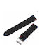 Schwarzes Lederarmband 20 mm