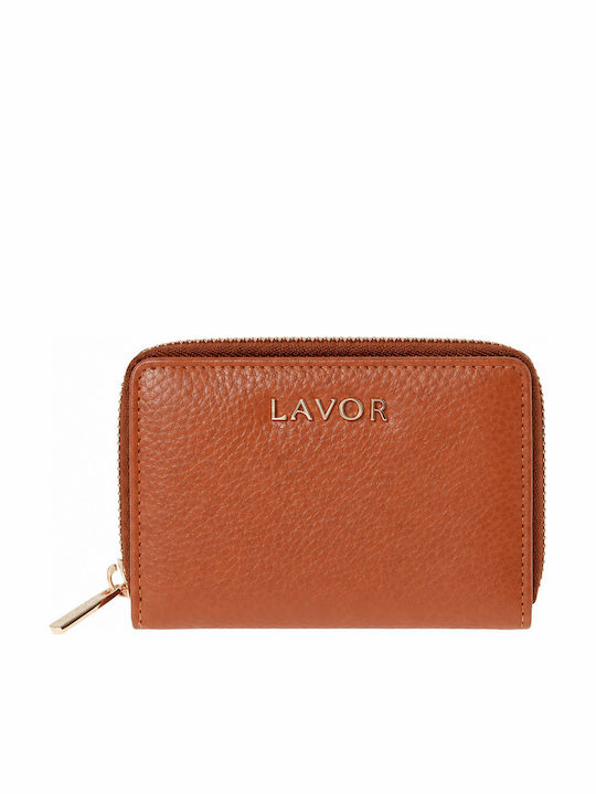 Lavor Small Brown Leather Women's Wallet with RFID