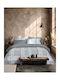 Nima Reevs Super King Fitted Sheet Set with 2 Pillowcases 160x200+32cm Grey (3pcs)