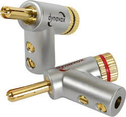 Dynavox 207528 Комплект от 4 Ъглови Разширяващи се Бананови Щепсела с Фиксация Dynavox 207528 Комплект от 4 Ъглови Разширяващи се Бананови Щепсела с Фиксация