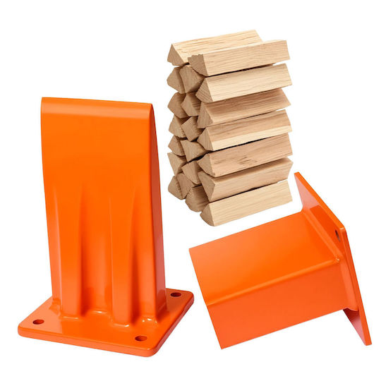 Relaxdays Holzspalter Stahl Orange 30 × 20 Cm