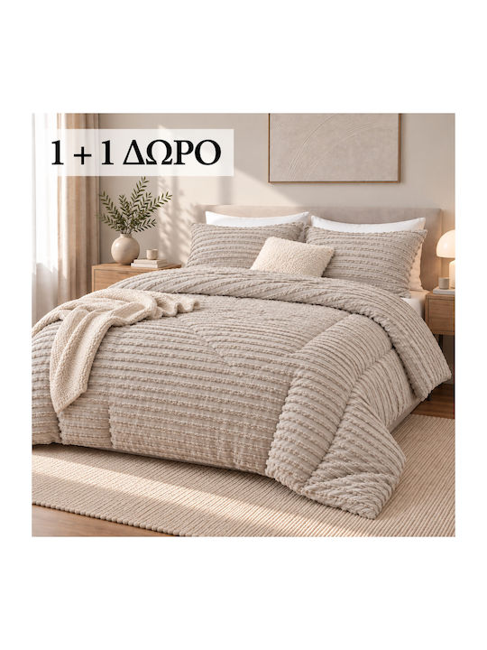 Saray Home Double Quilt Set with Microfiber Fil...