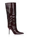 Women's Boots with High Heel Burgundy