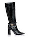 Damenstiefel mit Hohem Absatz Schwarz