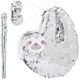 Relaxdays Sloth Piñata Set Silver-gray Mask Bat