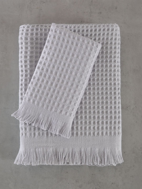 Rythmos Σετ Πετσέτες Μπάνιου 2τμχ Coralie Grey