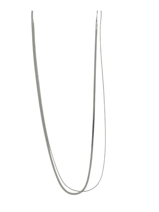 Ro-Ro Accessories Κολιέ Διπλό από Ατσάλι Ro-Ro Accessories Κολιέ Διπλό από Ατσάλι