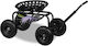 Relaxdays Garden Chair Wheels Black Adjustable Storage Compartment