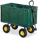 Relaxdays Transport Trolley Foldable Dark Green-yellow-black Xl