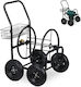 Relaxdays Black Hose Cart 4 Wheels