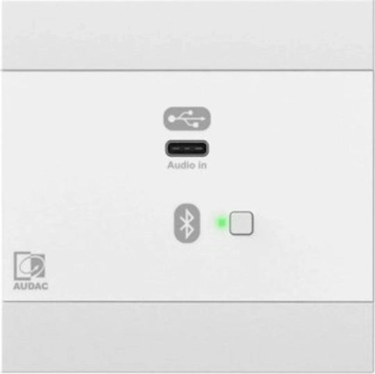 Audac Nwp400/w Panou de intrare audio de rețea USB Type-C + Jack de 3,5 mm, 4 Canale, Versiunea Albă