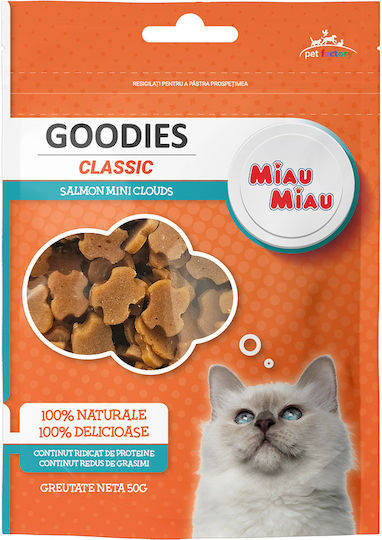 Miau Miau Goodies Mini Cloud Recompense pentru Pisici Adulte cu Somon 50 G
