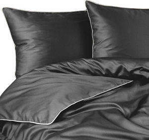 Detexpol Σετ Παπλωματοθήκη Βαμβακερή 180x200cm Ημίδιπλη με Μαξιλαροθήκη Dark Grey