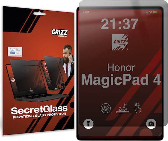 GrizzGlass Privacy Ματ Tempered Glass (Honor Magicpad 4)