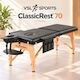 VSL Sports ClassicRest Pat de Fizioterapie Portabil/Pliabil Negru din Lemn 185x70 cm