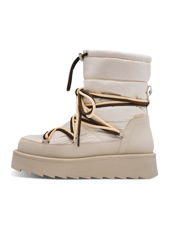 Damen-Stiefeletten Beige
