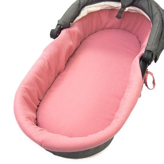 Kerstin Breathable Stroller Mattress 38x80cm Pink