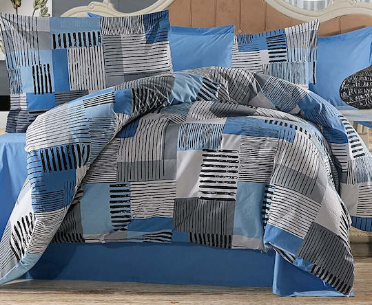 MayHome Σετ Μαξιλαροθήκες με Φάσα Γαλάζιες 50x70εκ.