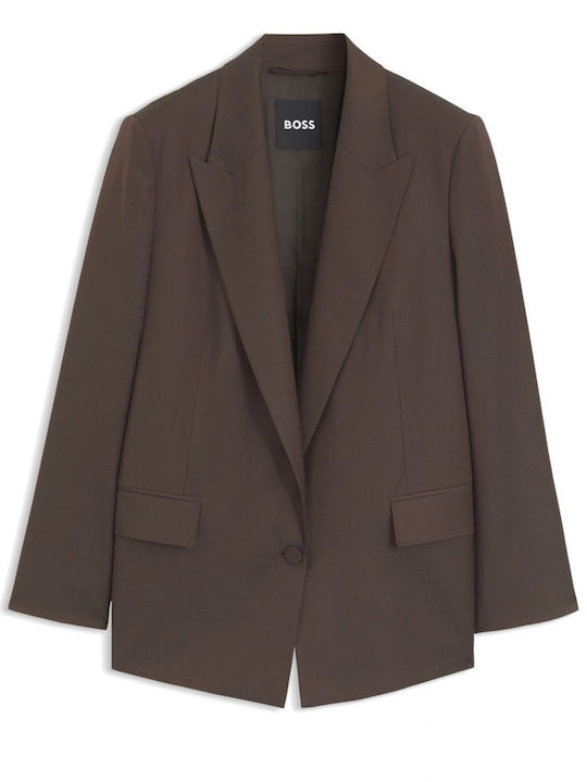 Boss Γυναικείο Σακάκι Dark Brown