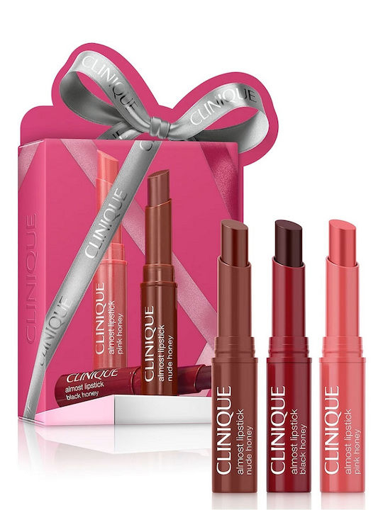 Clinique Almost Lipstick Lippen-Make-up-Set Honey Shades 3 Stück
