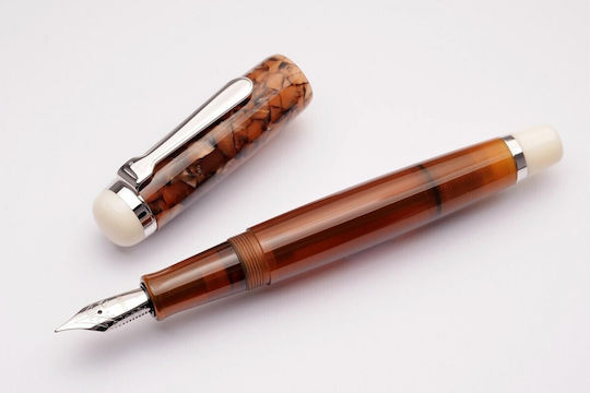 Opus 88 Omar Fountain Pen Medium Brown with Brown Ink